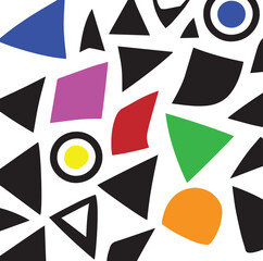 Seamless black and white geometric pattern