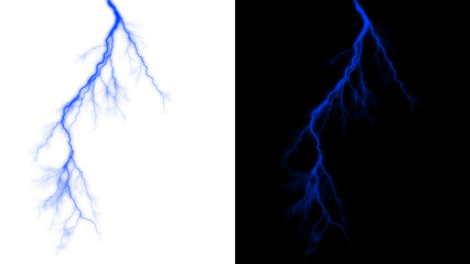 Dramatic lightning strike and thunder overlay with electric storm energy. Powerful weather effect ideal for dramatic nature scenes and designs. electric spark and shock effect, symbolizing force