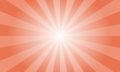 Burnt Sienna Brown Sunburst Background. Abstract Rays Texture Background. Sunburst Background with Red Rays. Vector Illustration.