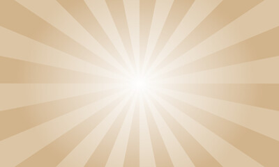 Tan Brown Sunburst Background. Abstract Rays Texture Background. Sunburst Background with Yellow Rays. Vector Illustration.