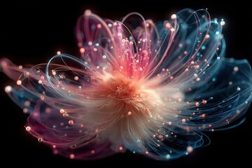 Vibrant Fiber Optic Light Display