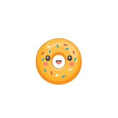 Fototapeta premium Cheerful Donut with Sprinkles and Smiling Face Delightful Food Illustration
