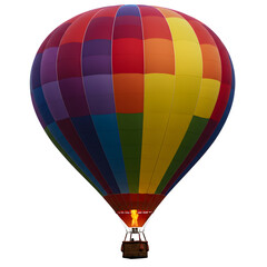 Fototapeta premium Colorful Hot Air Balloon, isolated on transparent background