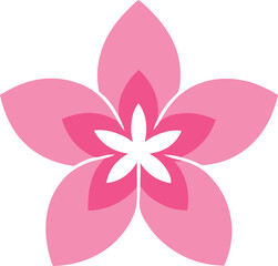 Fototapeta premium A pink flower featuring a white center, showcasing delicate petals and vibrant colors.