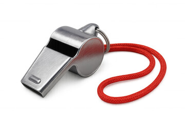 Metal whiskey lanyard hanging against clear surface, signaling sporting event or emergency alert