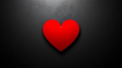 Red heart shape against a dark textured background, conveying deep emotional resonance.