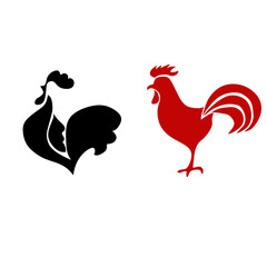 rooster and hen