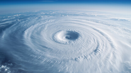 Aerial View of a Powerful Hurricane Over the Ocean, Captured in High-Resolution Photography