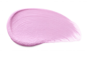 Fototapeta premium Pink cosmetic cream smear isolated on transparent background, ideal for beauty and makeup projects