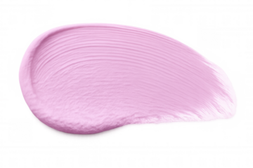 Pink cosmetic cream smear isolated on transparent background, ideal for beauty and makeup projects