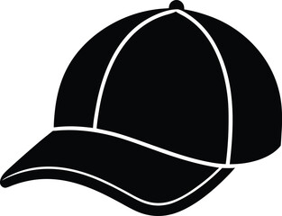 cap silhouette vector art illustration