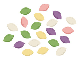 Colorful Hand-Drawn Songpyeon