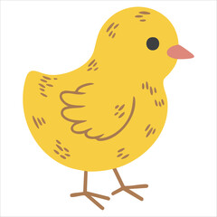 abstract boho Easter chick silhouette vector art isolated white