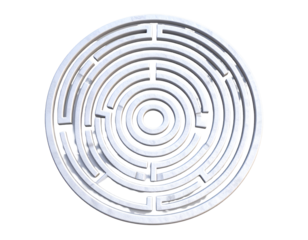 Circular Maze 3D Illustration