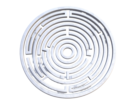 Circular Maze 3D Illustration