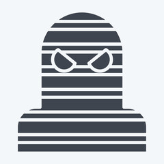 Icon Mummy. related to Halloween symbol. glyph style. design editable