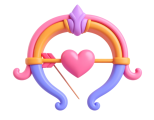 3D Render of Cupid's Bow and Arrow