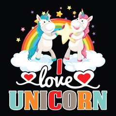 Unicorn T Shirt Design T Shirt Print Template, Typography Design For Shirt, Mugs, Iron, Glass, Stickers, Hoodies, Pillows, Phone Cases, etc