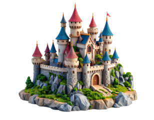 Fairytale Castle 3D Render