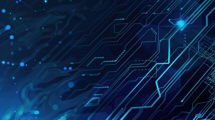 Obraz premium Abstract picture chip on complex circuit with digital technology style design and the electric light graphic show electronic components represent about processor algorithm process on computer. AIG53.