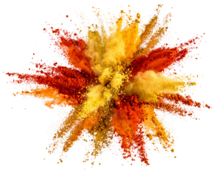  Spice Powder Explosion Effect with Multiple Colors, Floating in Air