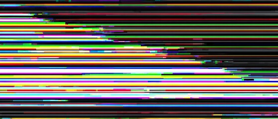 Abstract digital glitch art with vibrant horizontal lines
