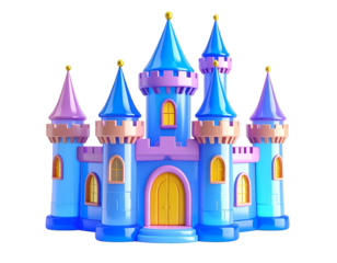 Cartoon Castle 3D Render