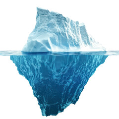Obraz premium A large, floating iceberg with a transparent background