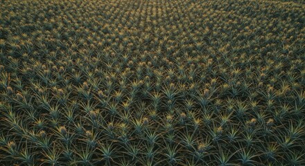 Aerial View of a Lush Pineapple Plantation