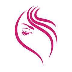 Woman hair logo icon