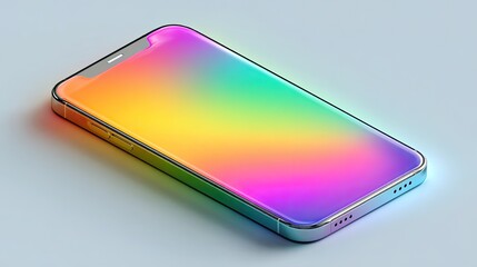 Experience the future with this sleek, modern smartphone featuring a vibrant, gradient display and premium metallic finish, perfect for tech enthusiasts and digital creators.