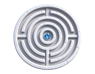 Circular Maze 3D Render