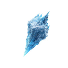 Obraz premium Abstract 3D Render of a Crystalline Ice Structure, Glacial Fragment, Frozen Energy