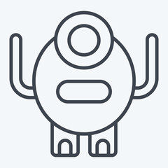 Obraz premium Icon Monster. related to Halloween symbol. line style. design editable