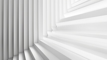 Obraz premium Monochromatic abstract vertical stripes. Digital artwork of black and white background or black shadow reflect on white backdrop. Modern digital design for poster. Gradient color pattern. AIG51.