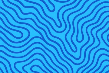Fototapeta premium Blue Fluid Wavy Line Seamless Abstract Background, Modern Geometric Pattern