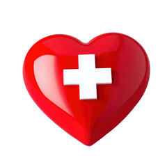 Fototapeta premium heart with Switzerland flag with transparent background PNG and JPEG image