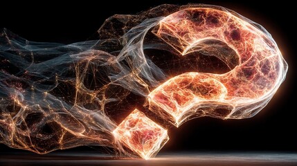 A computer generated image of a question mark.