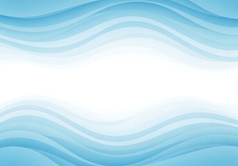 Obraz premium Subtle blue wave design with white space, ideal for graphic design projects or presentations, cool