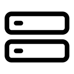 Database icon with line style