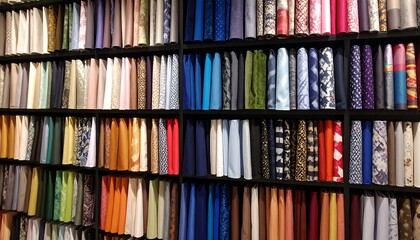 Obraz premium Fabric samples with textile store, and colorful.