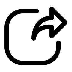 Share icon with line style