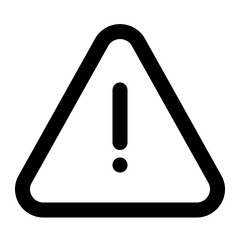 Warning icon with line style