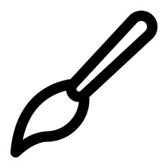 Brush icon with line style