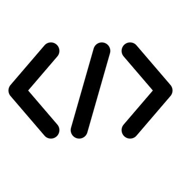 Code icon with solid style