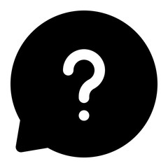 Question mark icon with solid style