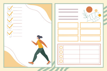 A visually appealing and organized planner template featuring a checklist and a structured layout with decorative elements perfect for goal setting and daily planning