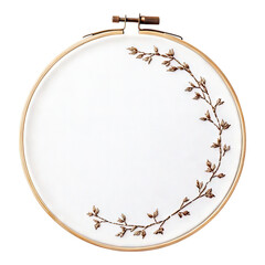 Embroidery hoop isolated on transparent background
