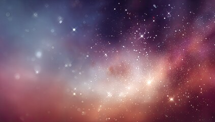 Fototapeta premium An abstract cosmic nebula, swirling with hues of deep red, purple, and blue, speckled with countless shimmering stars and hazy clouds of interstellar dust and gas