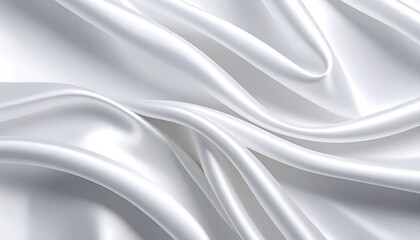 Fototapeta premium Smooth, flowing folds of luxurious off-white fabric
